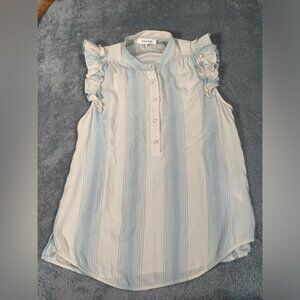 Frame ruffle silk blouse medium